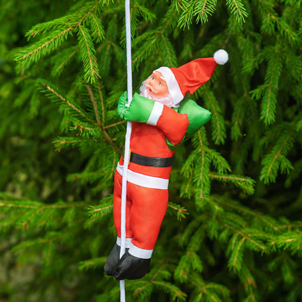 Игрушка-украшение СК-32 Дед мороз 30см на веревке (можно использовать как уличное украшение) (100)