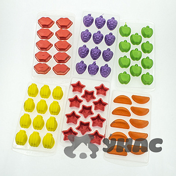 Форма для льда пластик+силикон 21*11см 892-186 2 вида