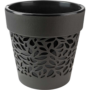 Кашпо Блоссом 8,3 л Трюфель/Чёрный КШ-1289 х6 