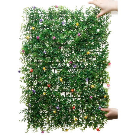 Искусственный газон 60*40 см NA2610 с цветочками  (1шт)