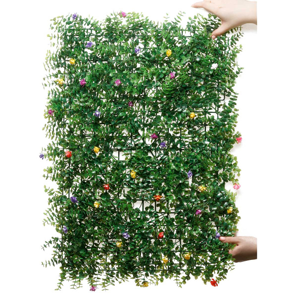 Искусственный газон 60*40 см NA2610 с цветочками  (1шт)