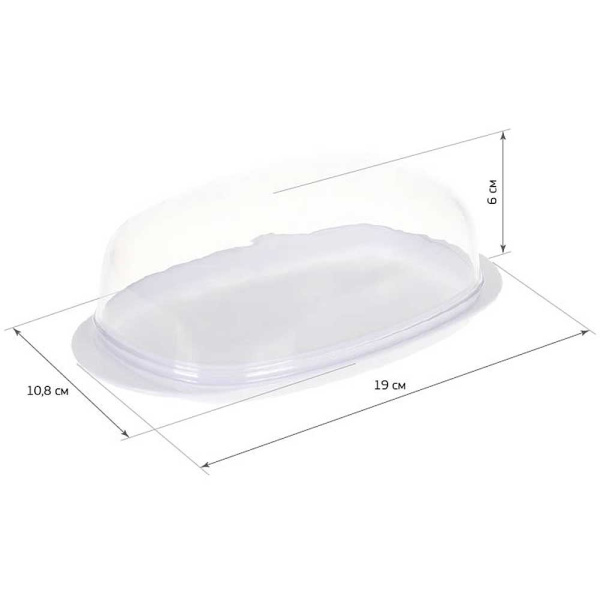 Масленка КРИСТАЛЛ белый М1126 х24