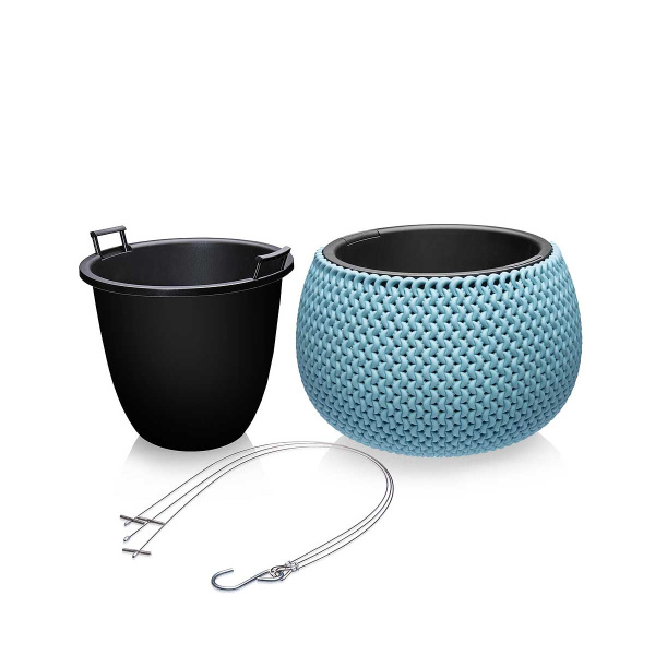 Кашпо подвес Lace 2,3л сер-гол Эльфпласт 574 х6 