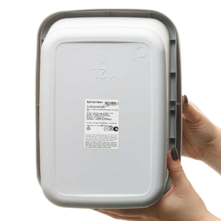 Контейнер для мусора Step 12 л с крышкой-маятником Серый