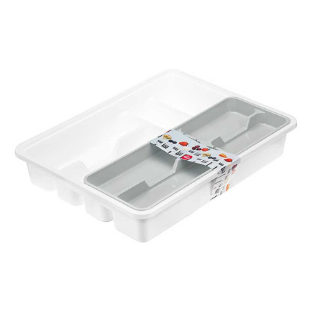 Лоток д/столовых приборов 2-х ур Смоки М1146 х11