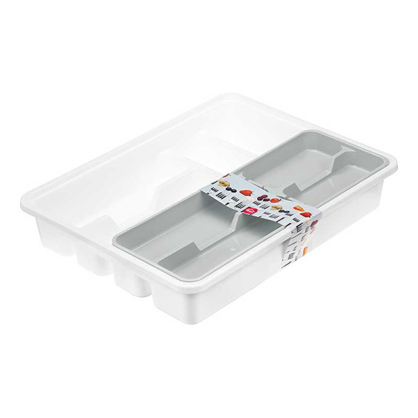 Лоток д/столовых приборов 2-х ур Смоки М1146 х11