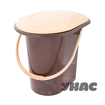 Ведро туалет 18 л. коричневый  БШ7619 (10)