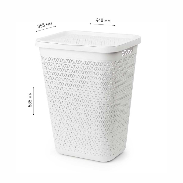 Корзина для белья Элемент 55 л Белый БШ8901 х4 