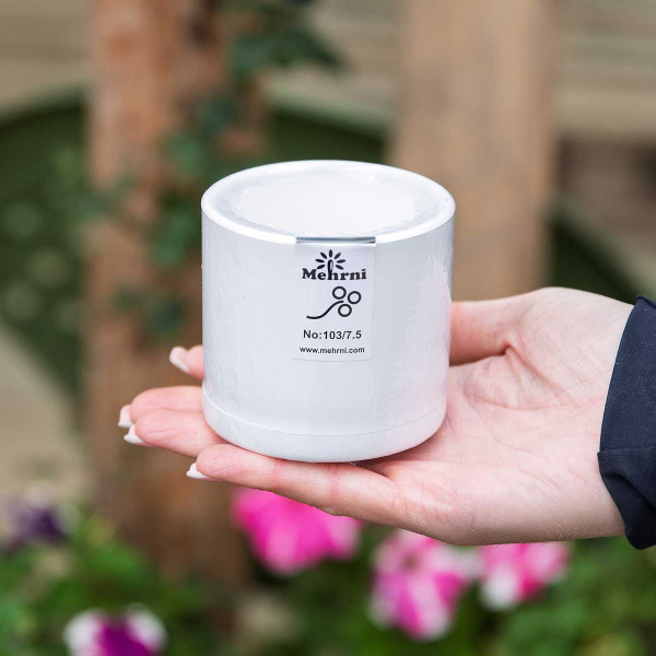 Горшок 0,17л белый 103/7.5-1 х36 