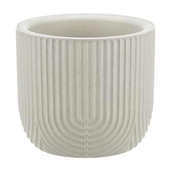 Кашпо РАМОНА D150мм 1 л со вставкой белый ротанг М3260 х12 