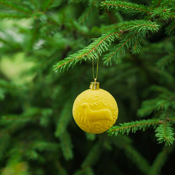 Набор елочных украшений 6R-DKC12/H82-6 6 см 12 шт Шары Бархат медовый