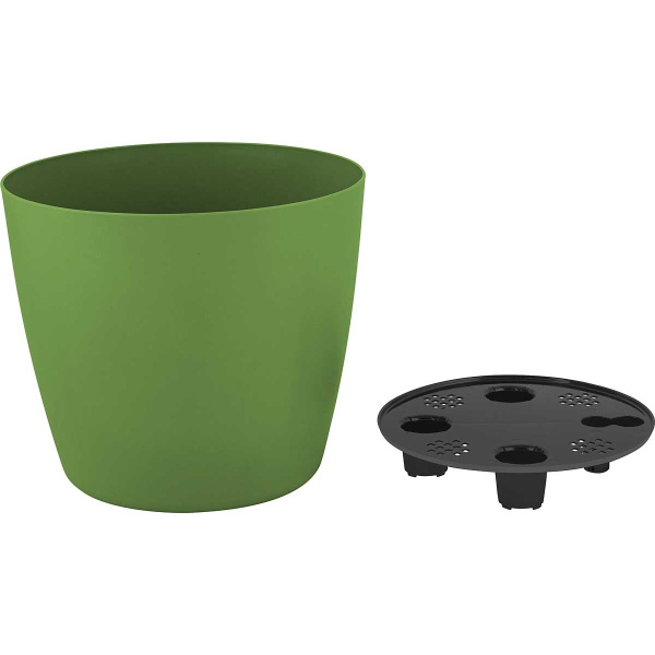 Горшок ВИЕННА D210мм 5л кругл со встав оливковый 