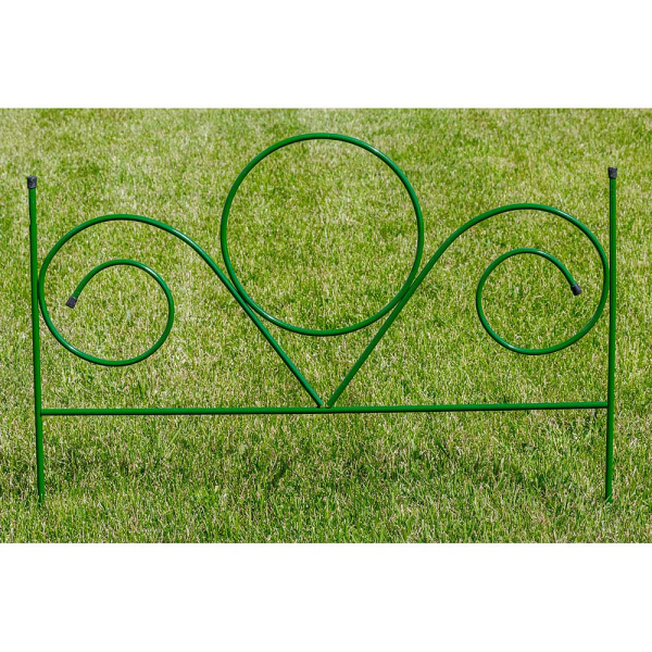 Заборчик декоративный металлический садовый №7 Восход-мини 0,59*0,48м 5 секций(2 метра) САДОВИТА