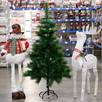 Елка HJ150-29 150см зелен. 144ветки мет.подст.