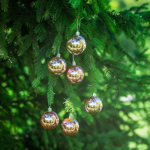 Шар Т173-9 6шт 6см (глянцевые) розовый (120/140)