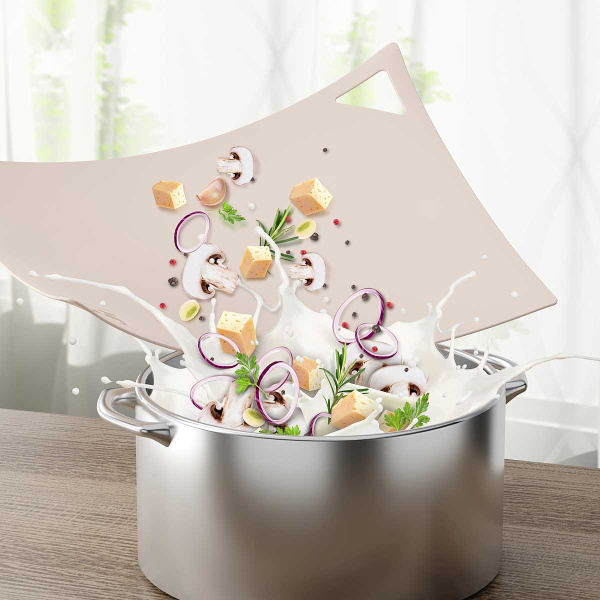 Доска разделочная 352х252х2мм гибкая Бежевый БШ8447