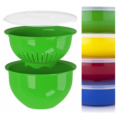 Миска 3л с крыш.и дуршл.набор рубин  КП-3-1-01ТХ