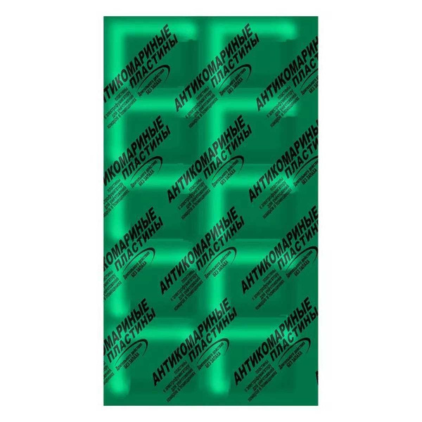 Антикомариные пластины 10 шт без запаха (зеленые) Оборонхим