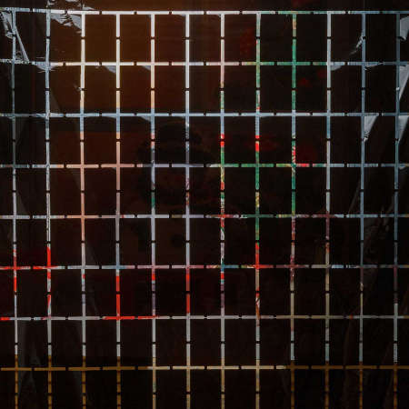 Занавес 9222-22 из фольги "Прямоугольник" черный 1*1,8м (600)