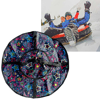 Санки "Ватрушка" D-0,75м Рисунок с молнией 