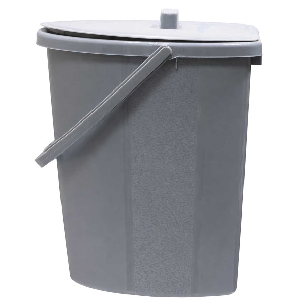 Ведро пристенное 11л с крышкой Р1008 х10