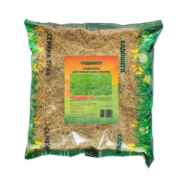 Травосмесь "Доступный газон Сибиряк" 0,5кг СВТ (15/750)