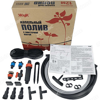 Капельный полив ЖУК с эмиттерной лентой 12м