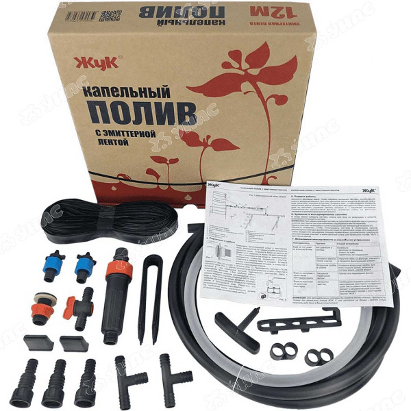 Капельный полив ЖУК с эмиттерной лентой 12м