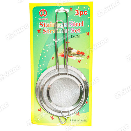 Сито НАБОР 3пр 8/10/12 см с нерж сеткой NA024 х144