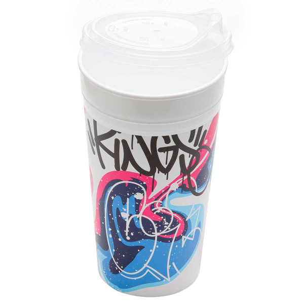 Стакан с крышкой 0,5л Граффити СТК-2390 ВМС х10