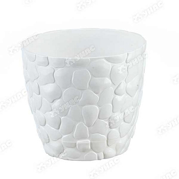 Кашпо Камни 260мм 8л. белый  М3171 (12) 