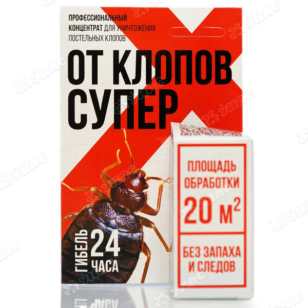 От клопов флакон 10мл с европодвесом ОКПС10Ф х30