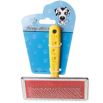 Пуходерка 14*12см пластиковая ручка NA2373