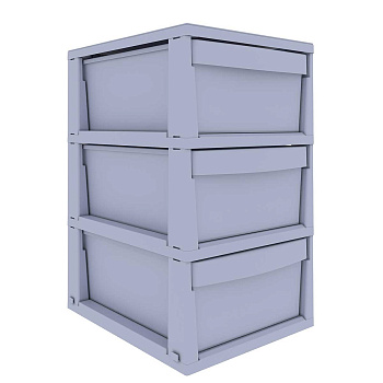 Стеллаж UNIQUM 3 секции серый Р6018СЕР х1