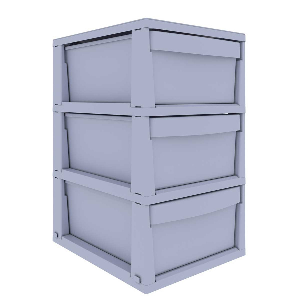 Стеллаж UNIQUM 3 секции серый Р6018СЕР х1