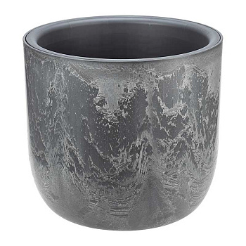 Кашпо МИКРИТ D220мм 3,7л со вставкой серый слайн М3266 х8 