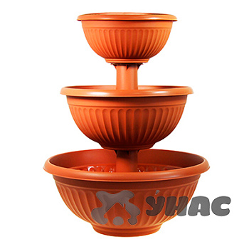 Каскад для цветов 5л*11л*20л "Ливия" М3198 Коричневый