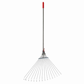 Грабли веер 15-зубьев (130223-15) с черенком раздвижные проволочные САДОВИТА (25)