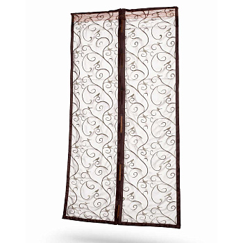 Сетка москитная д/дв NA2662 2,1*1м белая с корич.рисунком на магнитах