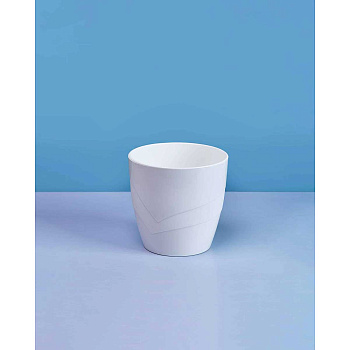 Кашпо "Грация" 1,2л Белое Пласт Авеню х20 