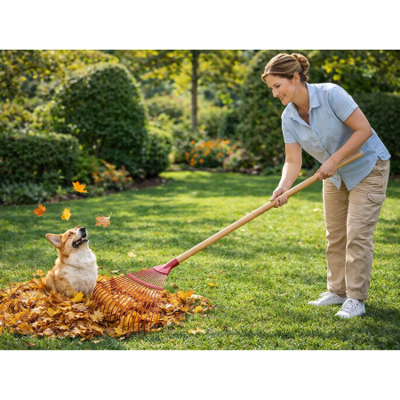 Грабли веер 22 зуба (132030B-22) проволочные САДОВИТА (48)