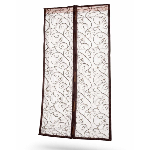 Сетка москитная д/дв NA2662 2,1*1м белая с корич.рисунком на магнитах