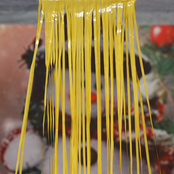 Дождь новогодний 9222-23-10 1,5м желтый акрил (Цена за 10шт)