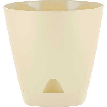 Горшок с прикорн полив АМСТЕРДАМ 1,35л сливочн х10 