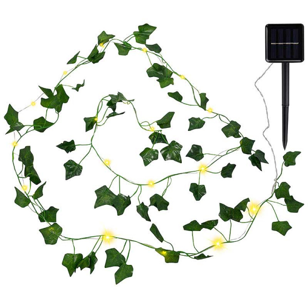 Гирлянда садовая 20л 2м "Плющ" солн.батарея