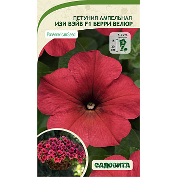 Петуния Изи Вэйв F1 Берри Велюр 5др ампельная PanAmerican/Садовита Ц 