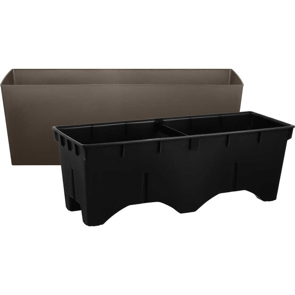 Балконный ящик ЛОНДОН 40 см со вставкой французский платан х6 