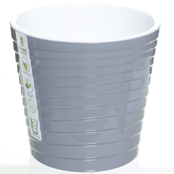 Горшок "ЭЙС" 1,65 л Серый м ЭС14-70 Ливингрин (14) 