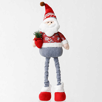 Фигура новогодняя ДедМороз 80 см телескопические ноги HL002А