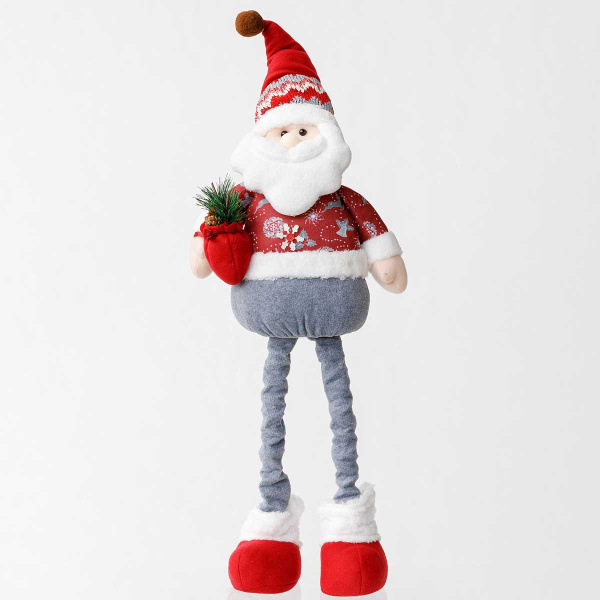 Фигура новогодняя ДедМороз 80 см телескопические ноги HL002А